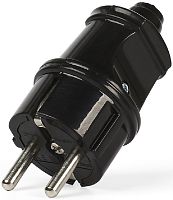 Вилка электрическая с заземлением прямая Smartbuy 16А черный фото Вилка электрическая с заземлением прямая Smartbuy 16А черный картинка